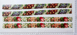 4 BANDES  DE PETITES FLEURS .........2 MODELES ....32 CM DE LONGUEUR...2.2 DE LARGUEUR - Blumen