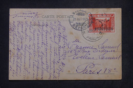 TURQUIE - Affranchissement Surchargé Sur Crate Postale De Istanbul Pour La France En 1921 - L 141335 - Brieven En Documenten