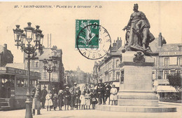 FRANCE - 02 - Saint-Quentin - Place Du 8 Octobre - Animée - P.D - Carte Postale Ancienne - Saint Quentin