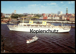 ÄLTERE POSTKARTE HAMBURG SCHIFF MS GRIPSHOLM IM HAMBURGER HAFEN Harbour Port Fähre Dampfer Ship Postcard Cpa AK - Steamers