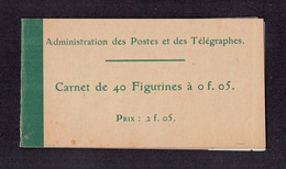 CARNET N°137 C I - Carnet Et TP Très Frais - 20 Timbres Collés Sur La Feuille Cristal Et 2 Timbres Collés Sur Le Carnet - Old : 1906-1965