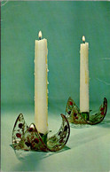 Iowa Des Moines National Handicraft Institute "Crystal Garden Candleholders" - Des Moines