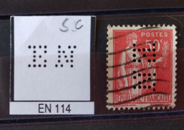 FRANCE EN 114 TIMBRE  INDICE 5  SUR 283 PERFORE PERFORES PERFIN PERFINS PERFO PERFORATION PERFORIERT - Used Stamps