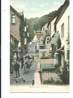 Devon  Postcard Clovelly High Street Posted 1908  Shows Te Rooms Etc - Clovelly