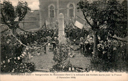 Montanay Canton Neuville-sur-Saône Inauguration Du Monument Aux Morts Mémoire Des Soldats Morts 7/11/1920 Rhône Dos Vert - Other & Unclassified