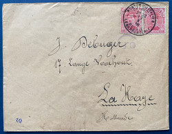 Lettre SM N°138 10c Rouge Paire Oblitérés Dateur PMB "POSTES MILITAIRES BELGES " Du 19 Oct 1916 + Censure FOLKESTONE - Belgische Armee