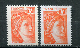 24831 FRANCE N°1968b**(Yvert) 30c. Orange Sabine : Sans Bande De Phosphore + Normal (non Inclus) 1977  TB - Ungebraucht