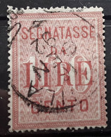 ITALIA ITALIE ITALY 1884 SEGNATASSE TAXE Yvert No 21, 100 Lire Carmin  Obl AQUILA , TB - Taxe