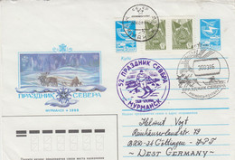 Russia Cover  With Reindeer Ca Moermansk 30.3.1986 (AN171D) - Arctic Wildlife