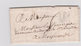 33 Gironde Cachet B Couronné 1711 Lenain N°2 Taxe Manuscrite 5 I14 Lenain = 130 Euros - 1701-1800: Vorläufer XVIII