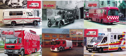 China Hong Kong Maximum Card，2018 The 150th Anniversary Fire Engine Of The Hong Kong Fire Department，6 Pcs - Cartes-maximum