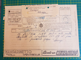 RARE TELEGRAMME ITALIEN CARRARA DE 1935 THEME APERITIF / BANQUE - Publicité