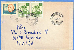 Lettre : Romania To Italy Singer DINO L00067 - Cartas & Documentos