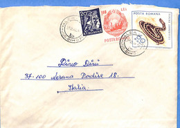 Lettre : Romania To Italy Singer DINO L00078 - Brieven En Documenten