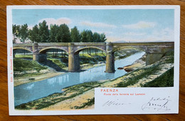 FAENZA - PONTE DELLA FERROVIA SUL LAMONE - VIAGGIATA  1902 - Faenza