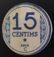 España 1937 República, Billete Local De 15 Ct. De Manresa, Serie C - Autres & Non Classés