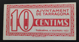 España 1937 República, Billete Local De 10 Ct. De Tarragona. - Otros & Sin Clasificación