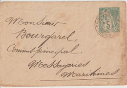 COCHINCHINE (COLONIES GENERALES) - 1895 - ENVELOPPE ENTIER POSTAL LOCALE ALPHEE DUBOIS OBLITERATION SAÏGON - Lettres & Documents