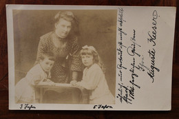 AK 1910 Cpa Carte Photo Kinder Frau Gruss Aus Gruß Deutsches Reich Karte Photo Düsseldorf - Photographie