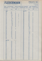 Catalogue FLEISCHMANN 1983 ONLY PREIS Prislista SEK Swedish Crowns  - En Suédois - Sin Clasificación