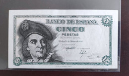 España 1948 Billete 5 Pesetas, Elcano. - 5 Peseten