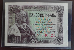 España 1945 Billete 1 Peseta, SC. - 5 Peseten