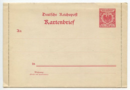 Germany 1890's Mint 10pf Imperial Eagle Lettercard / Kartenbrief - Other & Unclassified