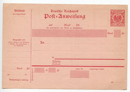 Germany 1890's Mint 10pf Imperial Eagle Postal Order / Postanweisung - Sonstige & Ohne Zuordnung
