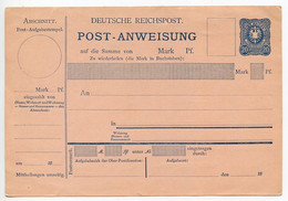 Germany 1880's Mint 20pf Imperial Eagle Postal Order / Postanweisung - Otros & Sin Clasificación