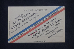 SPECTACLES - Carte Postale D'invitation Du Cours De Danse - Noël Gardon (Paris 17ème) En 1914 - L 141426 - Danse