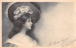 Fantaisies - Femme - Portrait De Profil - Chapeau - Oblitéré Ougrée 1913 - Carte Postale Ancienne - Vrouwen