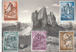 SM1   --  CARTE MAXIMUM  --   SAN MARINO  --  TRE CIME  DI LAVAREDO - San Marino