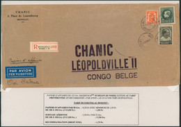 Affranch. Mixte (20F75, Papiers D'affaires 125g, 3è échelon De Poids) Sur L. En Recommandé Par Avion Via SABENA > Congo - Brieven En Documenten