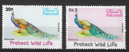 Pakistan 1976 MiNr. 407 - 408 Protected Wildlife (III) Birds The Indian Peafowl 2v MNH** 9.00 € - Pakistan