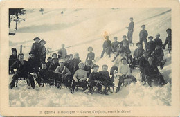 Themes Div-ref PP86- Sports D Hiver - Suisse - Luges -lugistes -sport A La Montagne - Course D Enfants Avant Le Depart - - Sports D'hiver