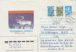 Russia Cover With Reindeer Ca 01.07.1988 (AN174A) - Arctic Wildlife
