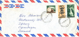 New Zealand Air Mail Sent To Denmark Morrinsville 5-1-1966 Topic Stamps - Corréo Aéreo