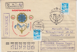 Russia Cover With Reindeer Ca 28.3.1984 (AN174D) - Arctic Wildlife