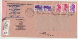 France // Lettre Recommandée Au Départ De Antibes Le 19.03.1990 - Storia Postale