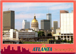 Georgia Atlanta Skyline Showing State Capitol Building Golden Dome - Atlanta