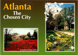 Georgia Atlanta Multi View Showing State Capitol Building And Governor's Mansion - Atlanta