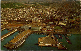 California San Diego Aerial View Of Downtown From The Harbor 1964 - San Diego