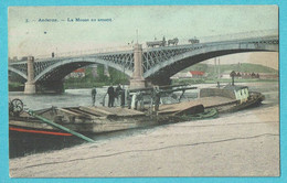 * Andenne (Namur - La Wallonie) * (Phot H. Bertels, Nr 5 - COULEUR) La Meuse En Amont, Péniche, Bateau, TOP, Unique - Andenne