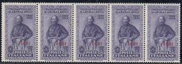1932 Giuseppe Garibaldi 5 Val. Sass. 29 MNH** Cv 350 - Egeo (Rodi)