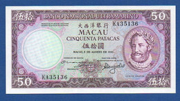 MACAO - MACAU - P.60a (1) – 50 Patacas 1981 UNC, Serie KA 35136 - Macau