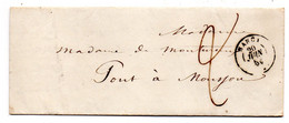 1850--Courrier De  NANCY -Meurthe Et Moselle Pour PONT A MOUSSON. Cachet Type 14.+ Cachet Type 12 PONT A MOUSSON. - Ohne Zuordnung