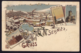 Gruss Aus Sebnitz - Litho - Winter Old Postcard 1898 (see Sales Conditions) - Sebnitz