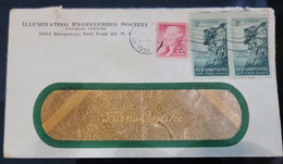 D)1956, USA, CIRCULATED COVER NEW YORK, SOCIETY OF LIGHTING ENGINEERING HEADQUARTERS, THOMAS JEFFERSON, 1743-1826, US PO - Sammlungen & Lose