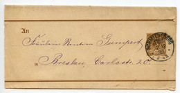 Germany 1890 3pf Crown Wrapper; Schmiedeberg, Riesengebirge To Breslau - Other & Unclassified