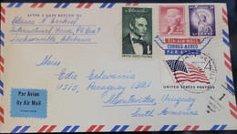 D)1959, UNITED STATES, CIRCULATED COVER FROM NEW YORK TO URUGUAY, AIR MAIL, ABRAHAM LINCOLN'S BIRTH ANNIVERSARY, 1809 - - Collections & Lots